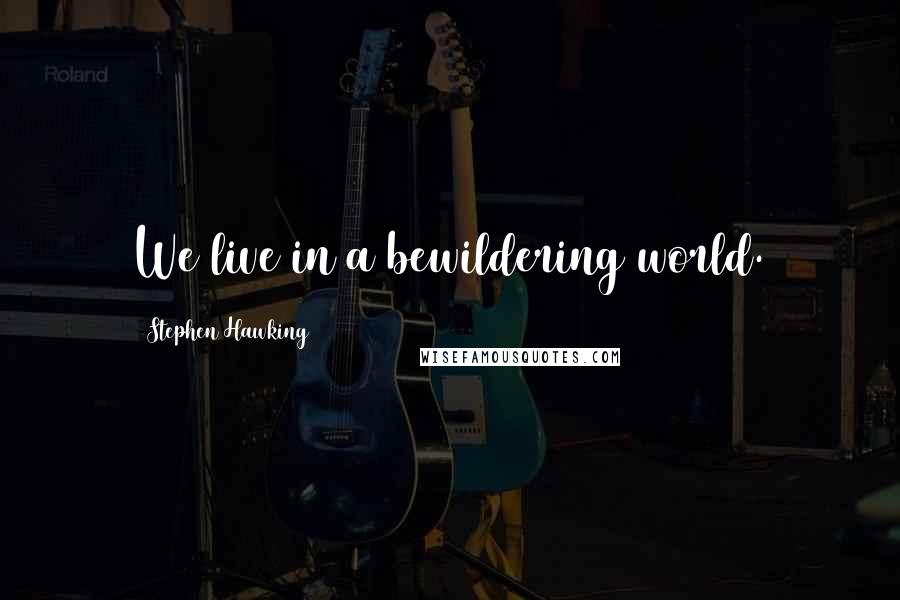Stephen Hawking Quotes: We live in a bewildering world.