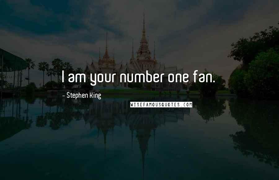 Stephen King Quotes: I am your number one fan.