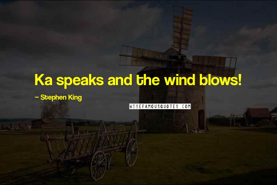 Stephen King Quotes: Ka speaks and the wind blows!