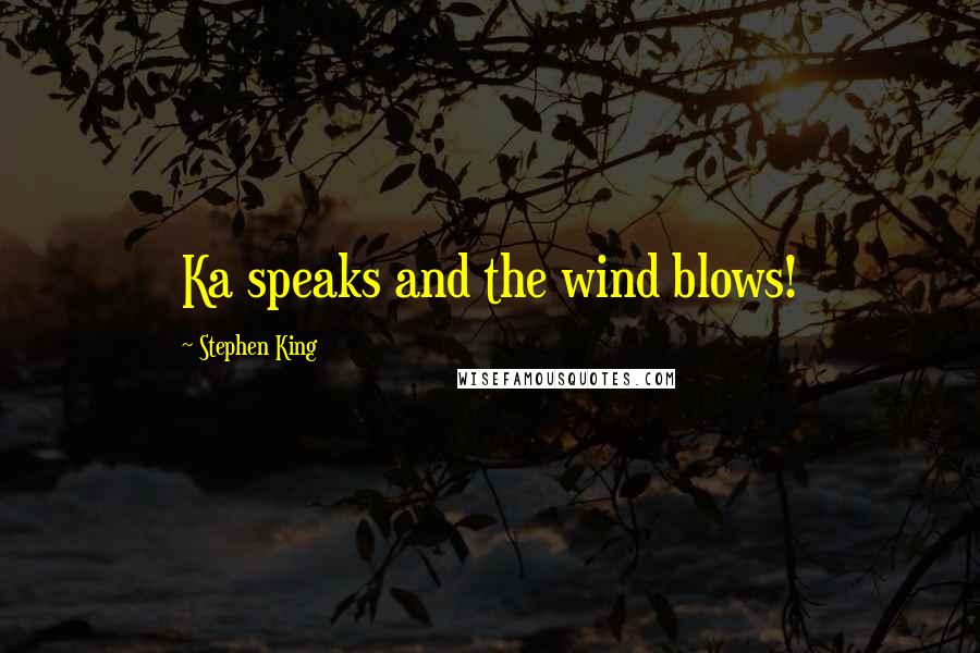 Stephen King Quotes: Ka speaks and the wind blows!