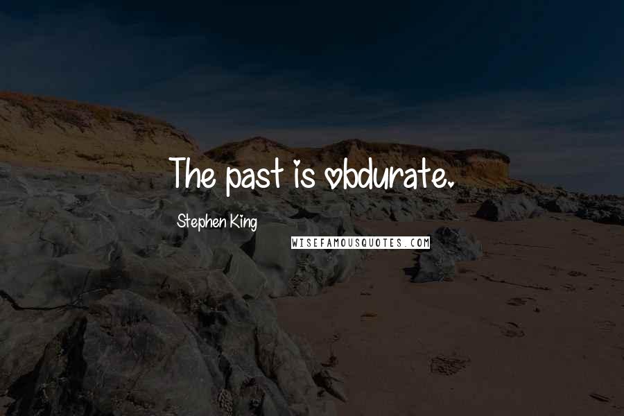 Stephen King Quotes: The past is obdurate.