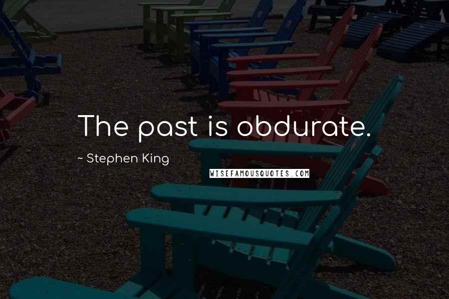 Stephen King Quotes: The past is obdurate.