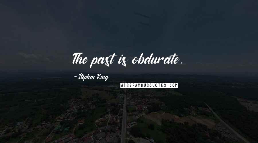 Stephen King Quotes: The past is obdurate.