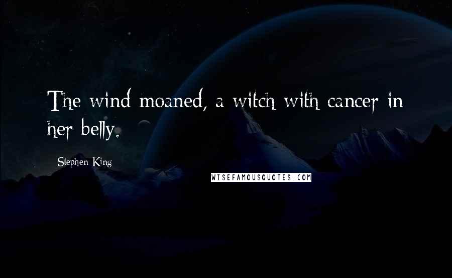 Stephen King Quotes: The wind moaned, a witch with cancer in her belly.