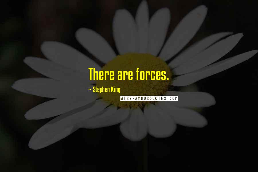 Stephen King Quotes: There are forces.