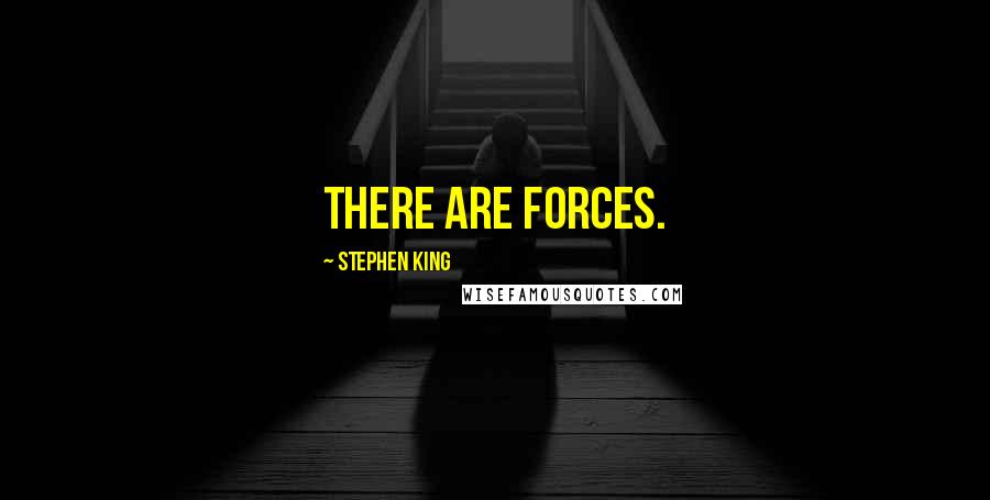 Stephen King Quotes: There are forces.