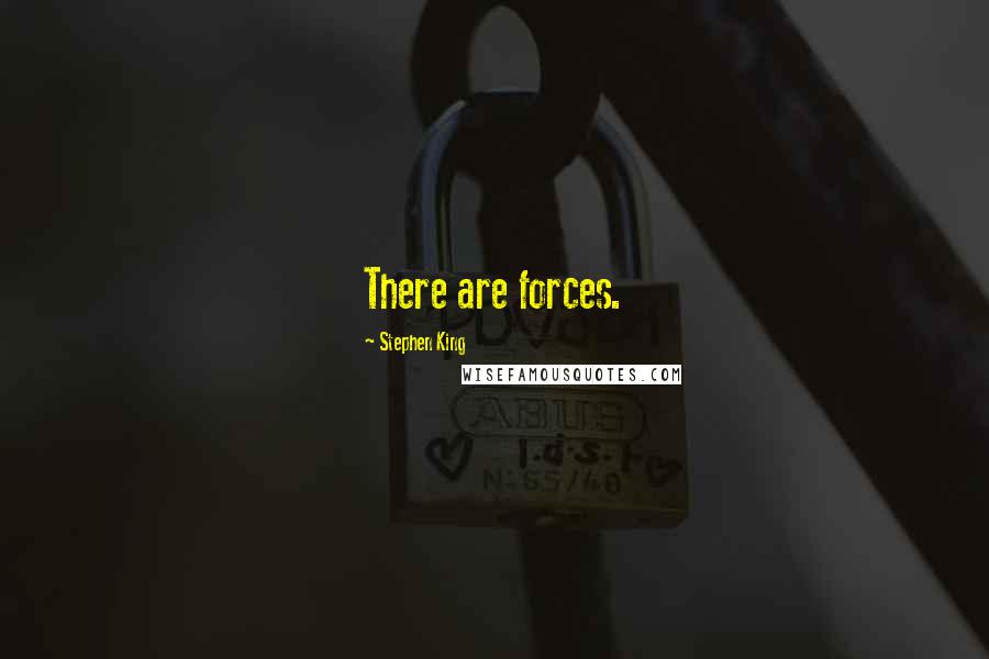 Stephen King Quotes: There are forces.