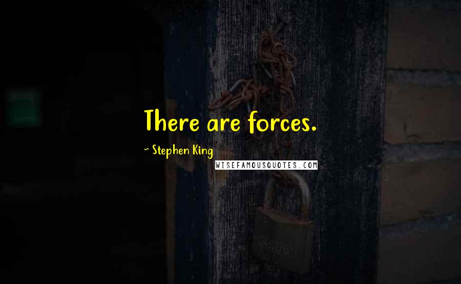 Stephen King Quotes: There are forces.