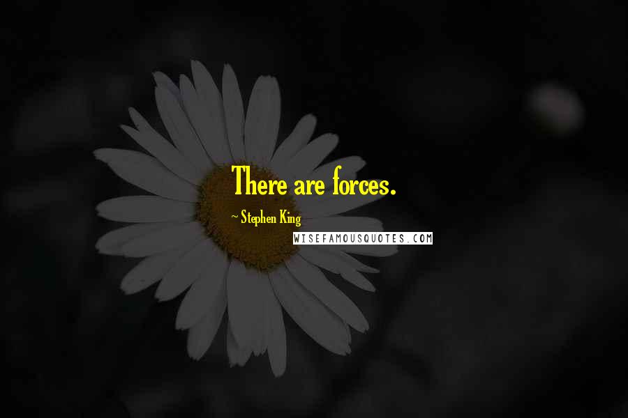 Stephen King Quotes: There are forces.