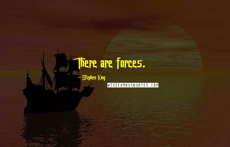 Stephen King Quotes: There are forces.