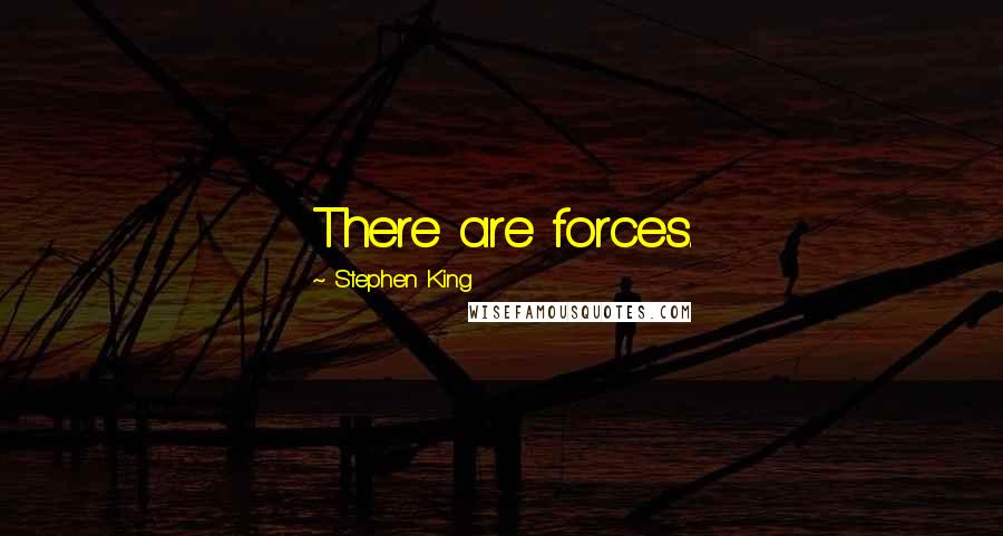 Stephen King Quotes: There are forces.