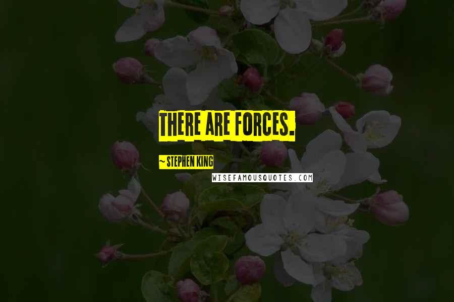 Stephen King Quotes: There are forces.