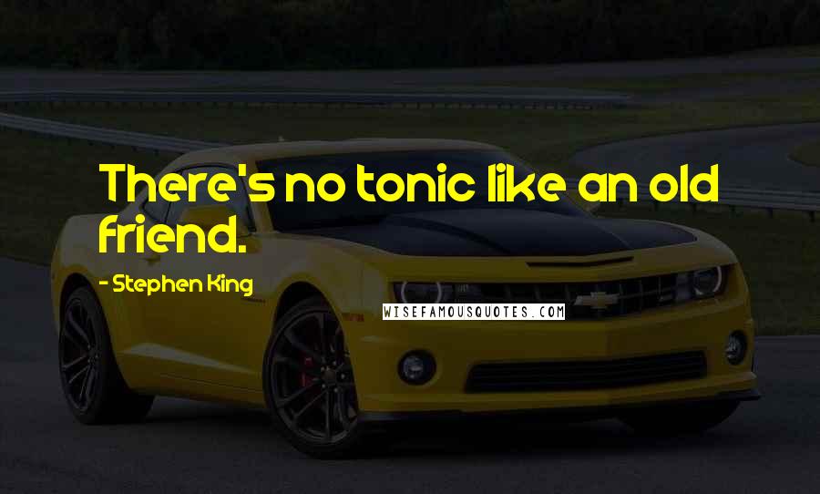 Stephen King Quotes: There's no tonic like an old friend.