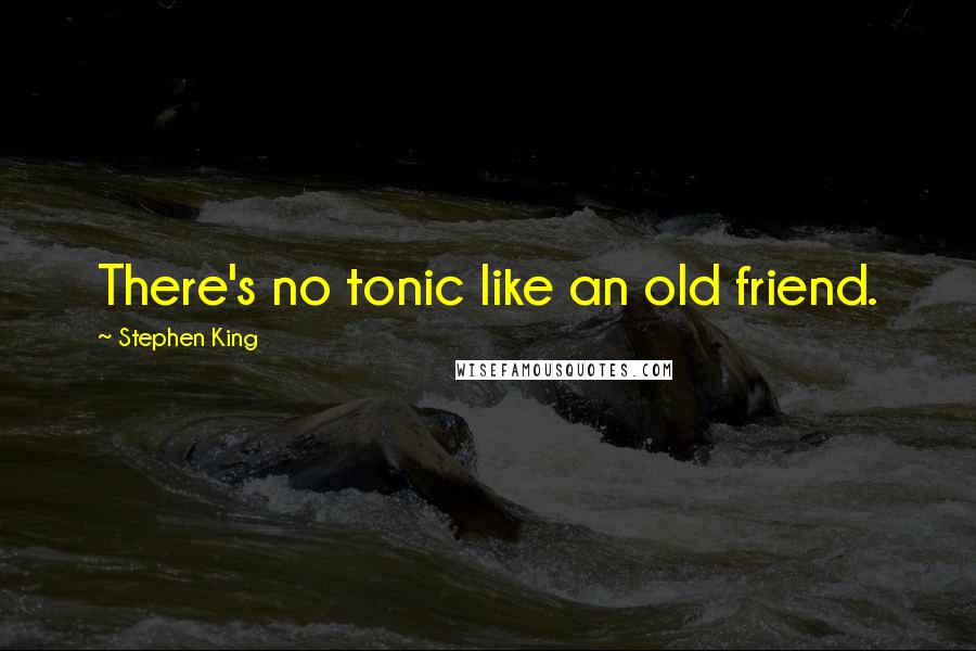 Stephen King Quotes: There's no tonic like an old friend.