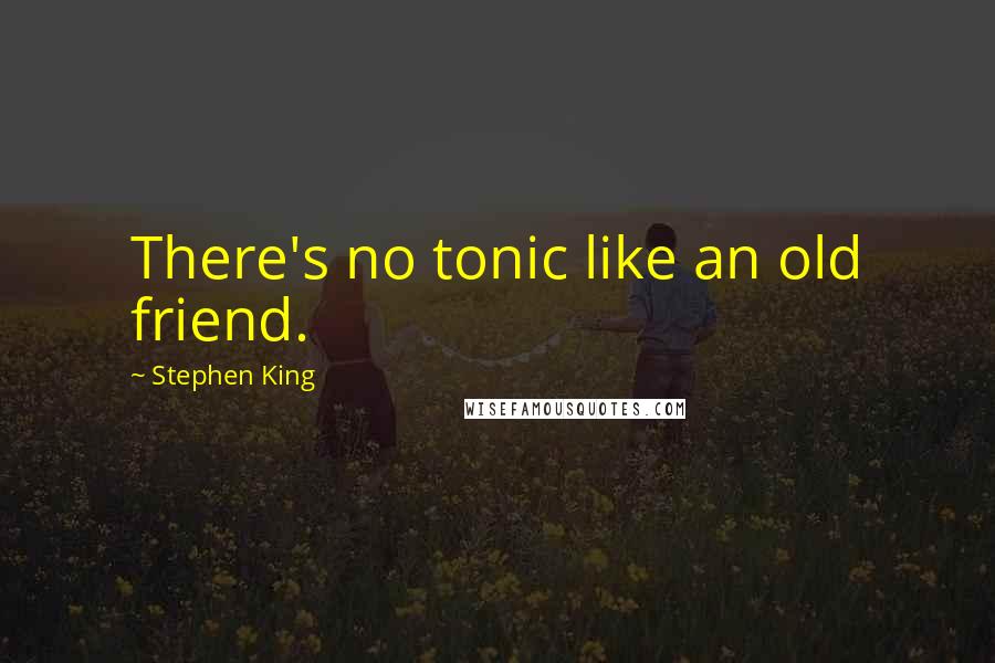 Stephen King Quotes: There's no tonic like an old friend.