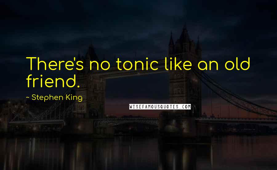 Stephen King Quotes: There's no tonic like an old friend.