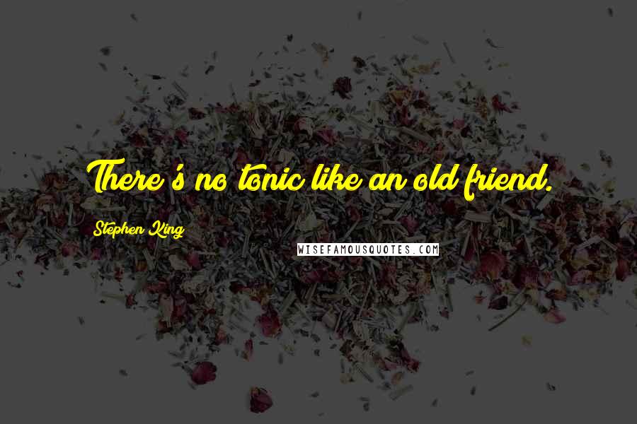 Stephen King Quotes: There's no tonic like an old friend.