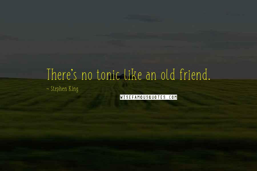 Stephen King Quotes: There's no tonic like an old friend.