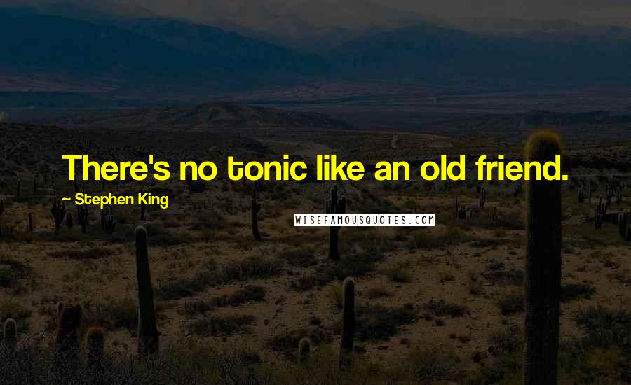 Stephen King Quotes: There's no tonic like an old friend.