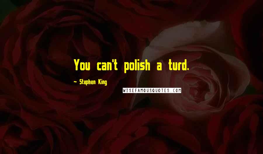 Stephen King Quotes: You can't polish a turd.