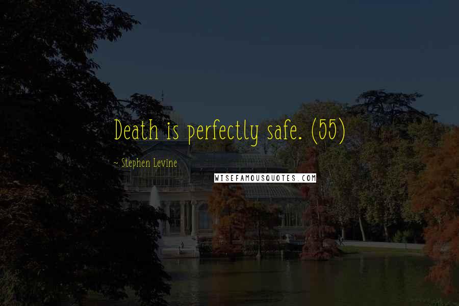 Stephen Levine Quotes: Death is perfectly safe. (55)