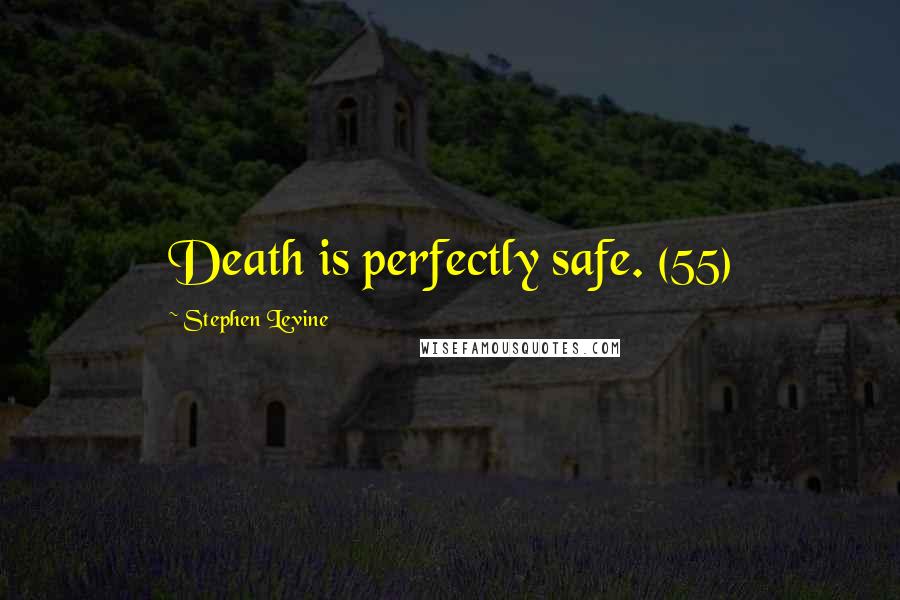 Stephen Levine Quotes: Death is perfectly safe. (55)