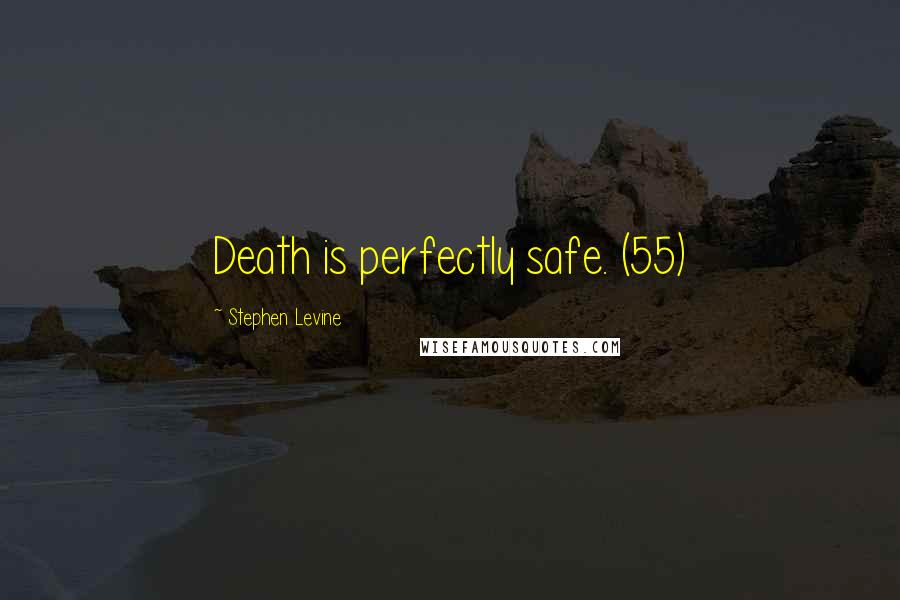 Stephen Levine Quotes: Death is perfectly safe. (55)