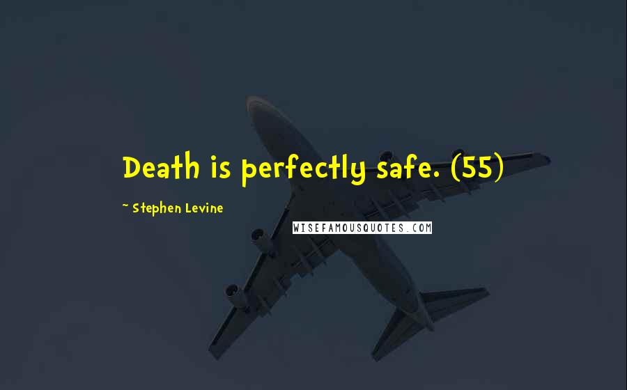 Stephen Levine Quotes: Death is perfectly safe. (55)