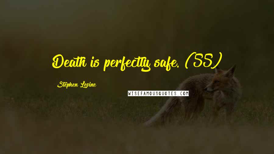 Stephen Levine Quotes: Death is perfectly safe. (55)