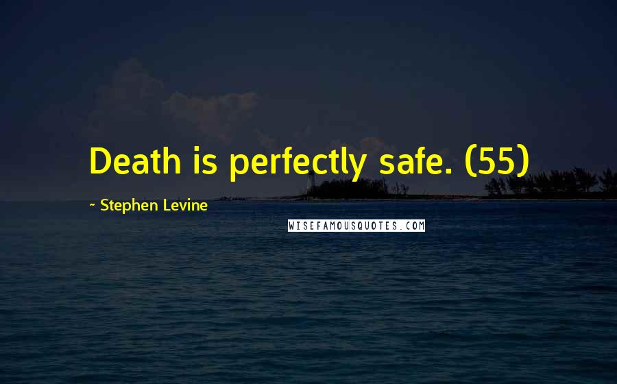 Stephen Levine Quotes: Death is perfectly safe. (55)