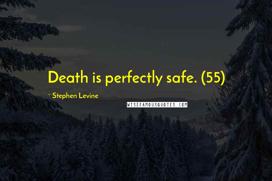 Stephen Levine Quotes: Death is perfectly safe. (55)