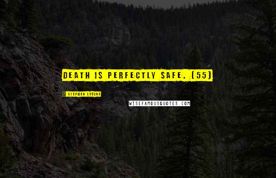 Stephen Levine Quotes: Death is perfectly safe. (55)