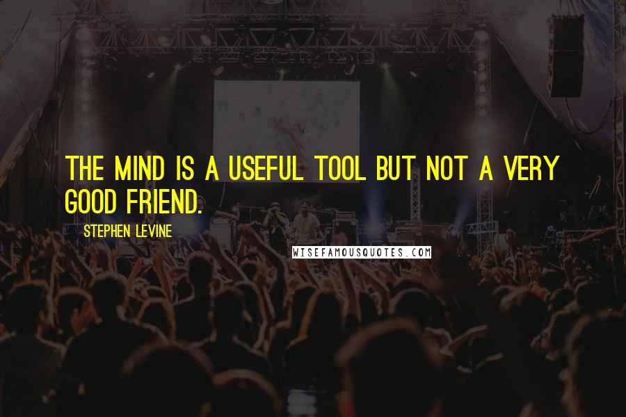 Stephen Levine Quotes: The mind is a useful tool but not a very good friend.