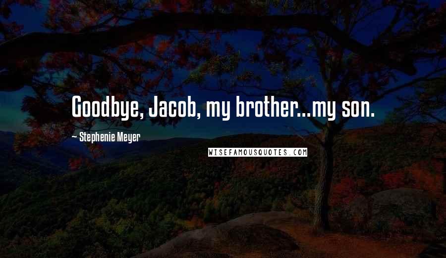 Stephenie Meyer Quotes: Goodbye, Jacob, my brother...my son.