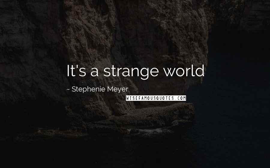 Stephenie Meyer Quotes: It's a strange world