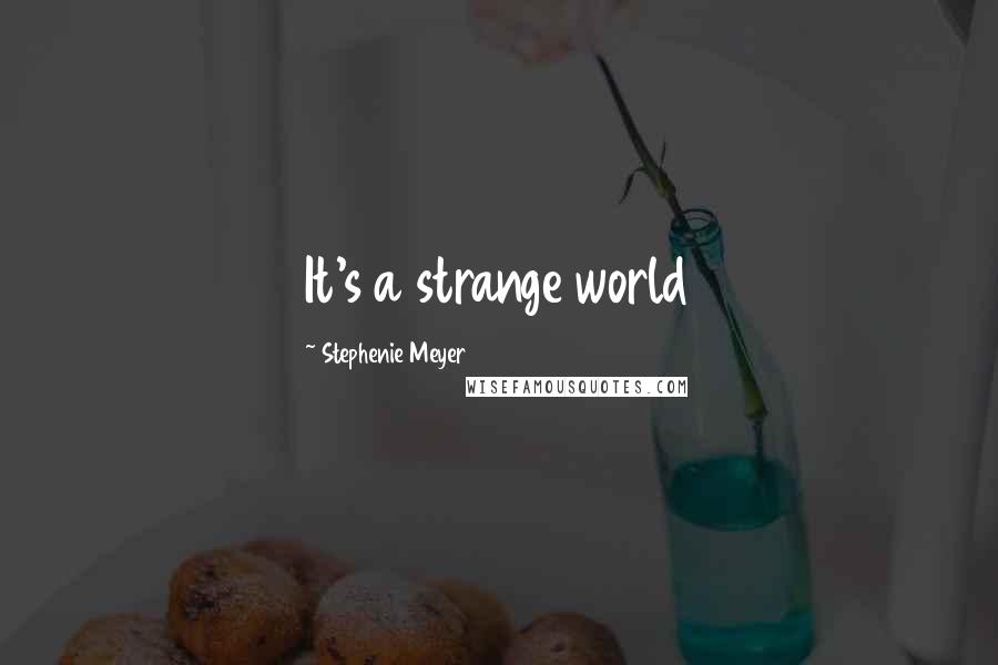 Stephenie Meyer Quotes: It's a strange world