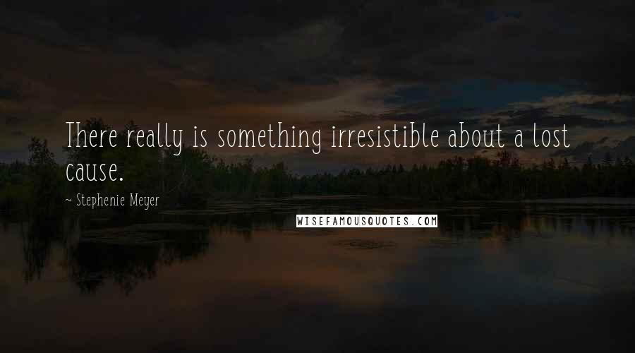 Stephenie Meyer Quotes: There really is something irresistible about a lost cause.