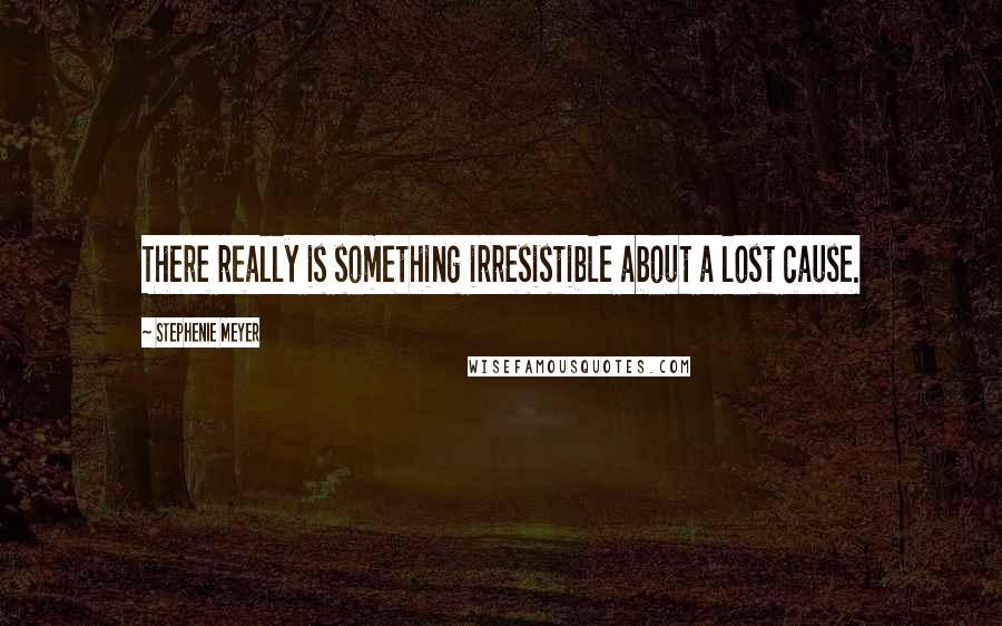 Stephenie Meyer Quotes: There really is something irresistible about a lost cause.
