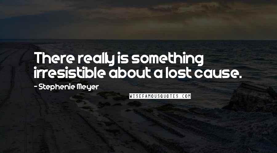Stephenie Meyer Quotes: There really is something irresistible about a lost cause.