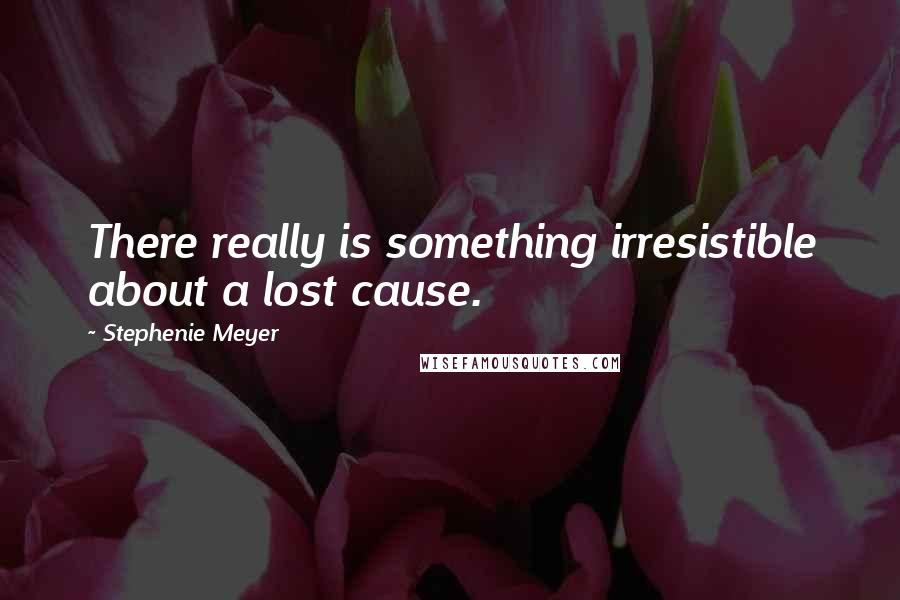 Stephenie Meyer Quotes: There really is something irresistible about a lost cause.