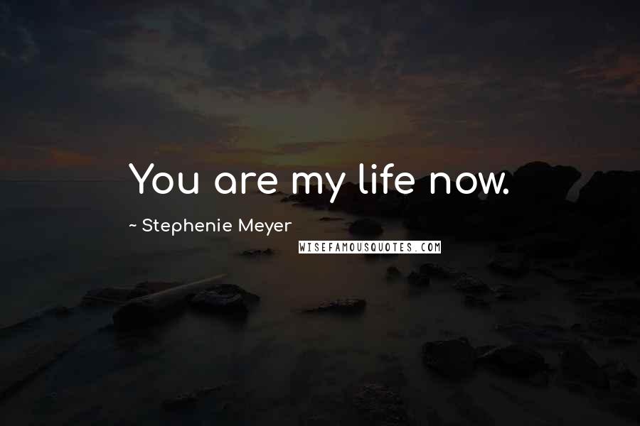 Stephenie Meyer Quotes: You are my life now.