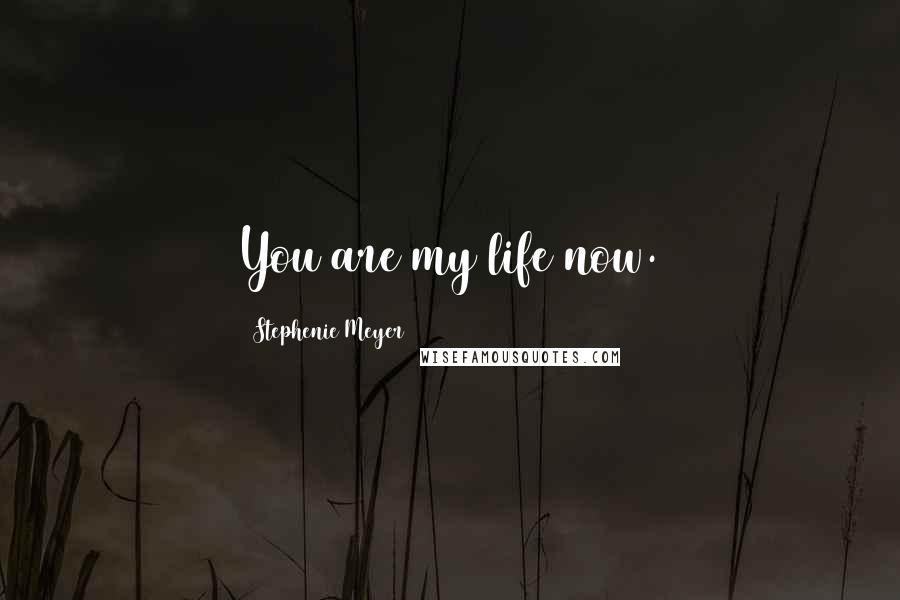 Stephenie Meyer Quotes: You are my life now.