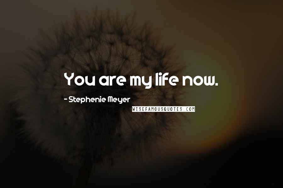 Stephenie Meyer Quotes: You are my life now.