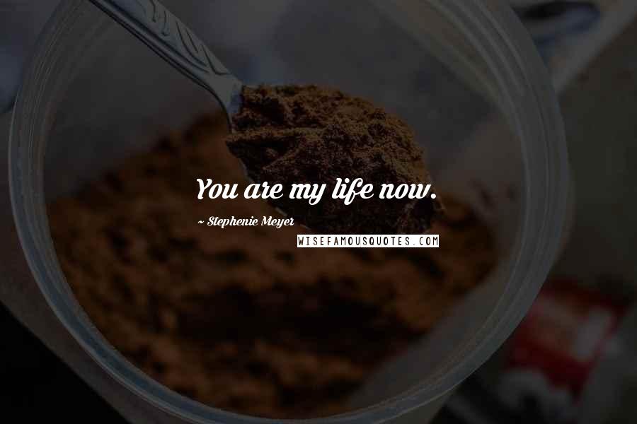 Stephenie Meyer Quotes: You are my life now.
