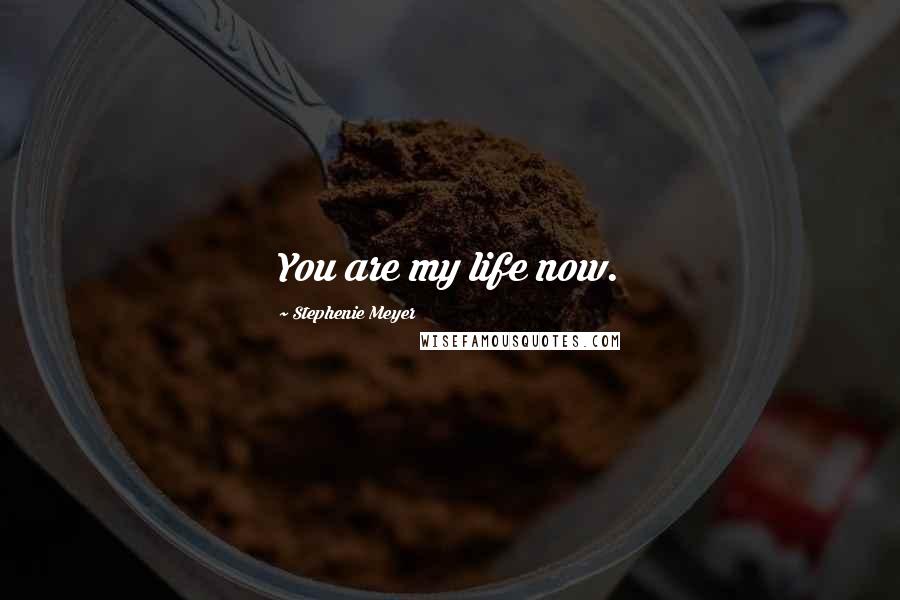 Stephenie Meyer Quotes: You are my life now.