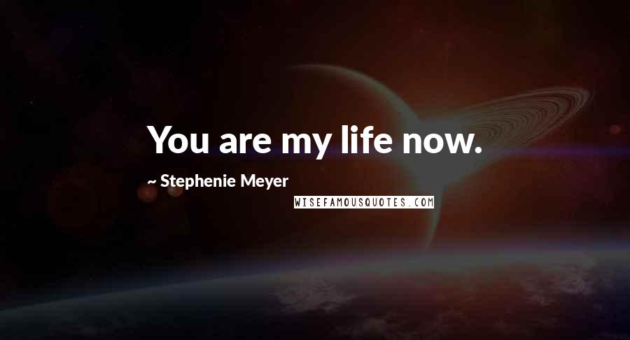 Stephenie Meyer Quotes: You are my life now.