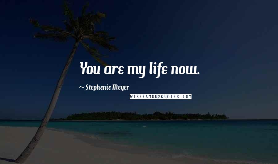 Stephenie Meyer Quotes: You are my life now.