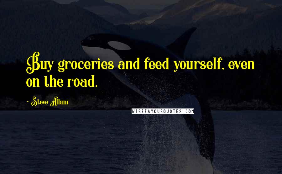 Steve Albini Quotes: Buy groceries and feed yourself, even on the road.