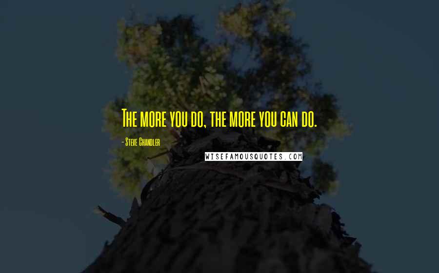 Steve Chandler Quotes: The more you do, the more you can do.
