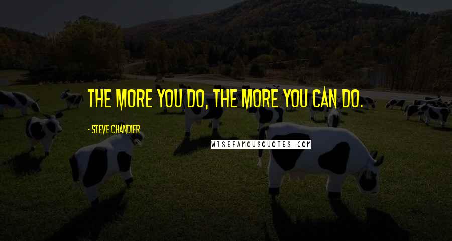 Steve Chandler Quotes: The more you do, the more you can do.